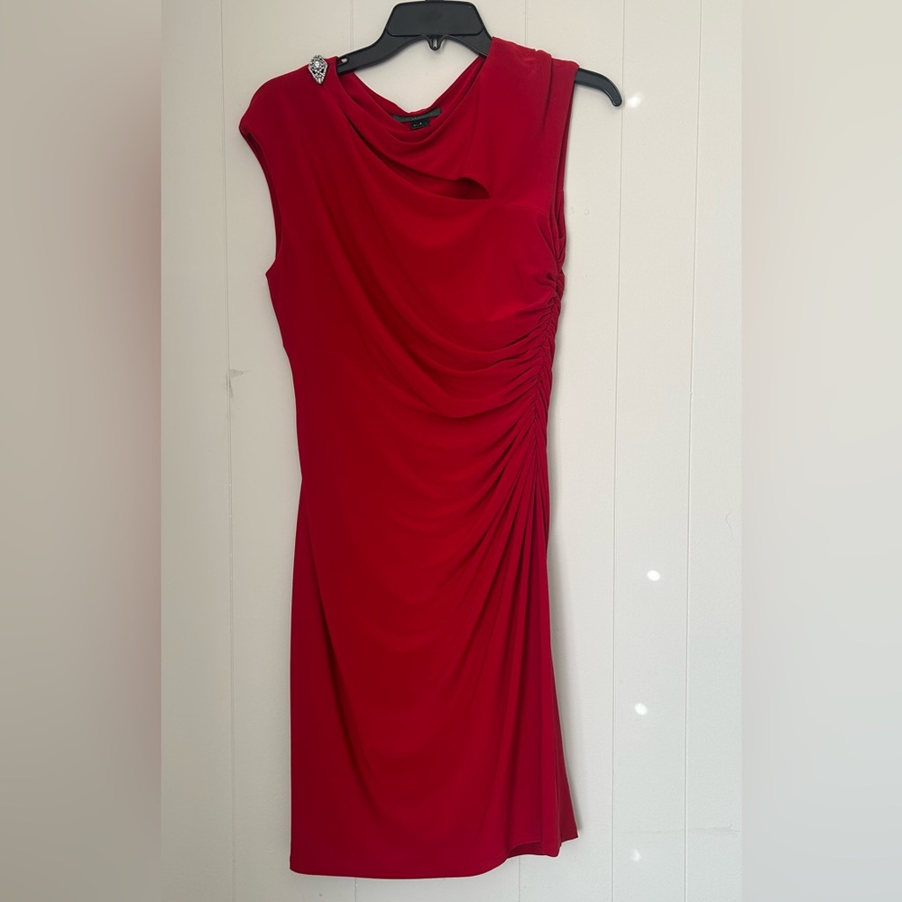 Ralph Lauren One Shoulder Red Dress